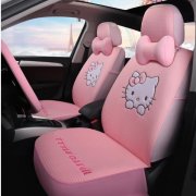 卡通凯蒂猫棉麻全包汽车坐垫